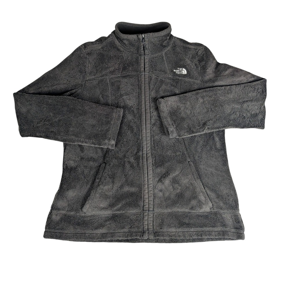 The North Face Osito Full Zip Fleece Jacket Charcoal Gray Womens L High Pile - Picture 2 of 9
